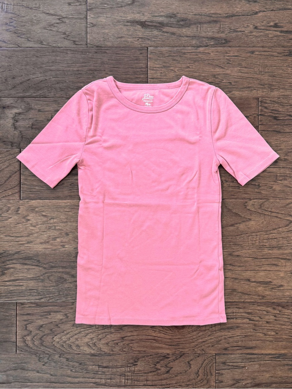 NWOT J. Crew Perfect Slim Fit Tee Rose Pink Size Small